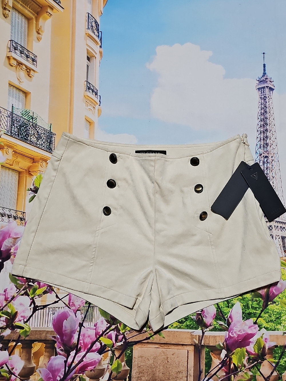 Guess Los Angeles Letitia Skinny Shorts Size Medium NWT‎